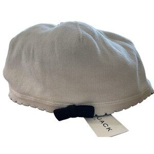 Janie And Jack Beanie Girls Size 12-18 Months Scallop Bow Sweater Lined